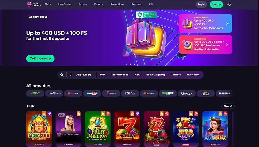 WinSpirit Aussie pokie casino