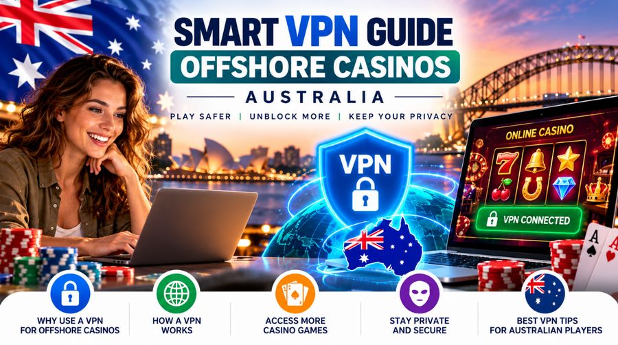 Smart VPN guide for Australian players exploring offshore casinos, online privacy and VPN security